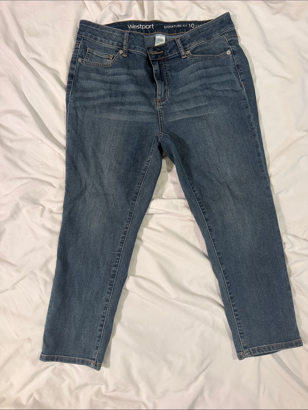 Westport Women's Dark Blue Cropped Jeans